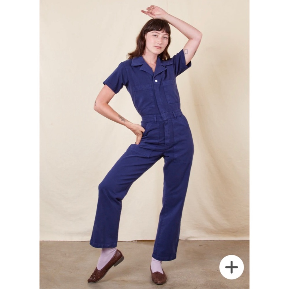 Big Bud Press Short Sleeve Jumpsuit - Navy Blue